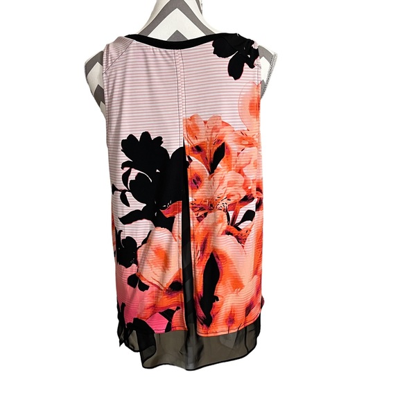 Worthington Floral and Chiffon Tank - Picture 2 of 6